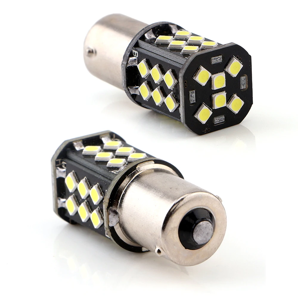 10 50 шт./лот S25 1156 1157 T20 7440 7443 3030 24 SMD для внешних тормозных ламп Canbus задние фонари