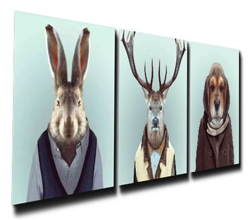 3 Панели без рамки холст фотопечать картины с изображением мистера Рабита Лось и
