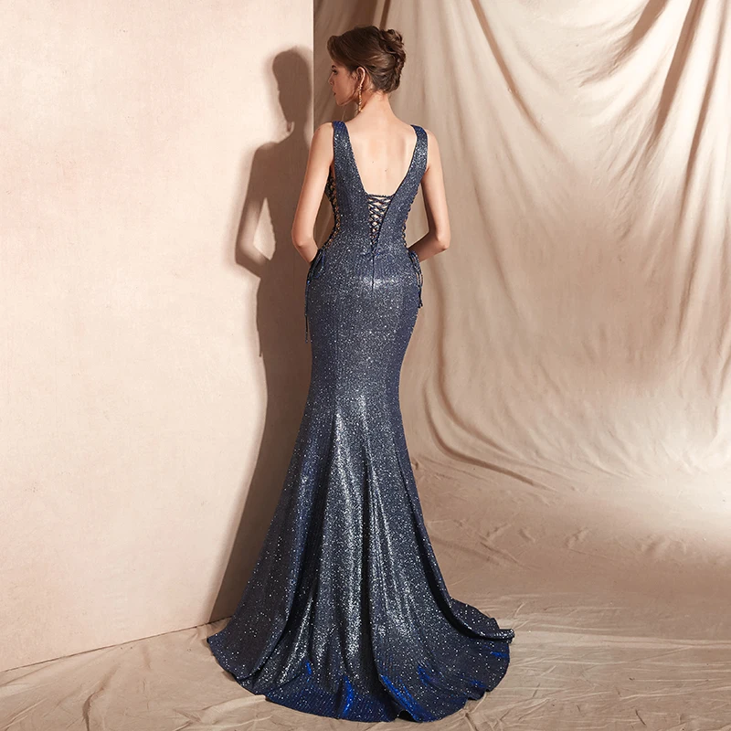 Платье-Русалочка Forevergracedress вечернее платье с глубоким треугольным вырезом и