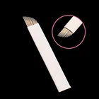 12 Flex пластинки микроблейдинг Tebori иглы Pernement иглы татуировки, лезвие для ручного ручка Игольный Para бровей 500 шт