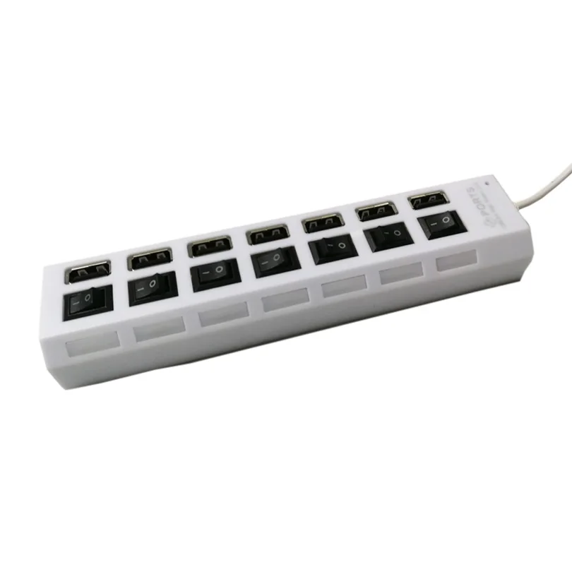 AOZIPU Портативный 7 портов USB концентратор Usb 2 0 Мульти сплиттер с переключателем