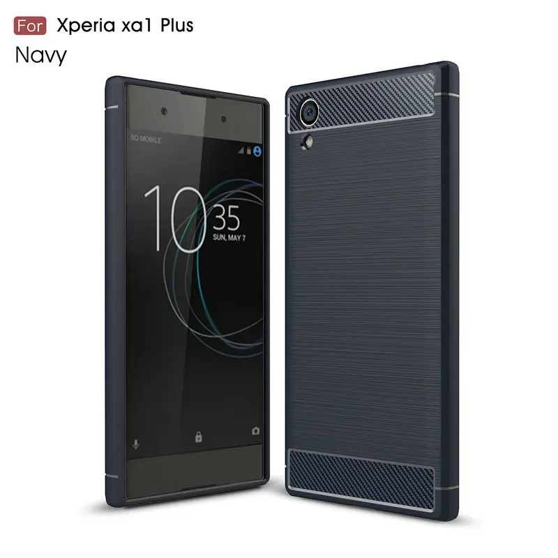 Тонкий защитный чехол для Sony Xperia XA1 Plus G3421 ультра двойной ударопрочный кожаный