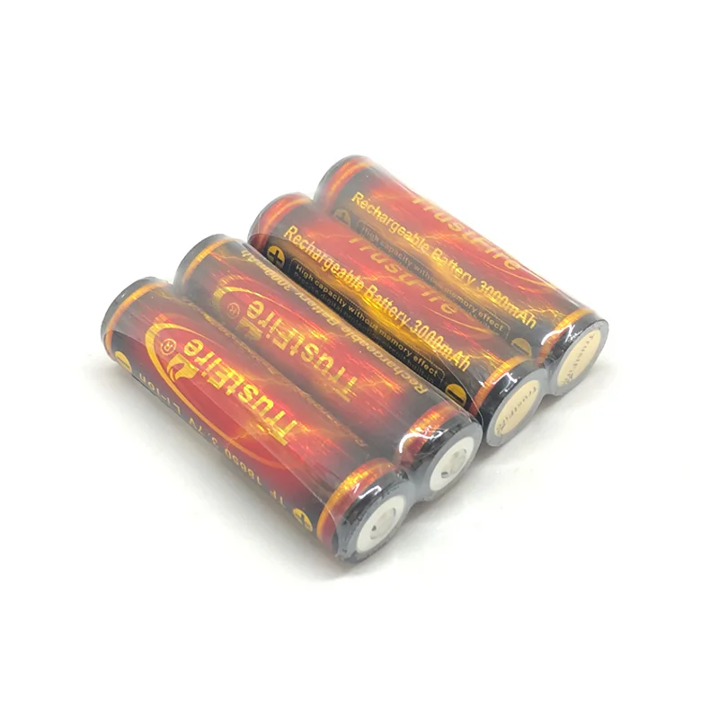 

5pcs/lot TrustFire High Capacity 18650 3.7V 3000mAh Lithium Battery Rechargeable Batteries with Protected PCB For Flashlights