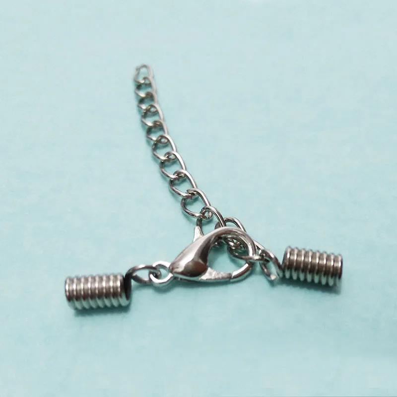Пружинные обжимные концы бусины застежки карабины удлинительная цепочка