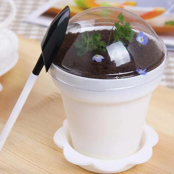 20 штук/10pcsTiramisu чашки цветочный горшок Формы для кексов и лопата лед кремовые