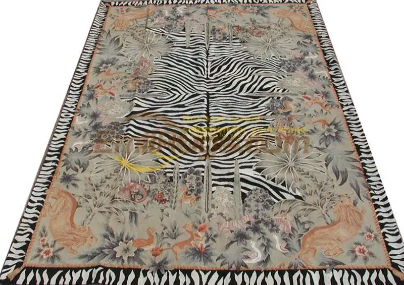 

Handwoven Wool Carpets Home Carpets For Living Room Square Rug Aubusson Carpet Wool Knitting Carpets