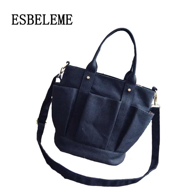 2019 новые женские модные парусиновые сумочки для женщин с открытым карманом