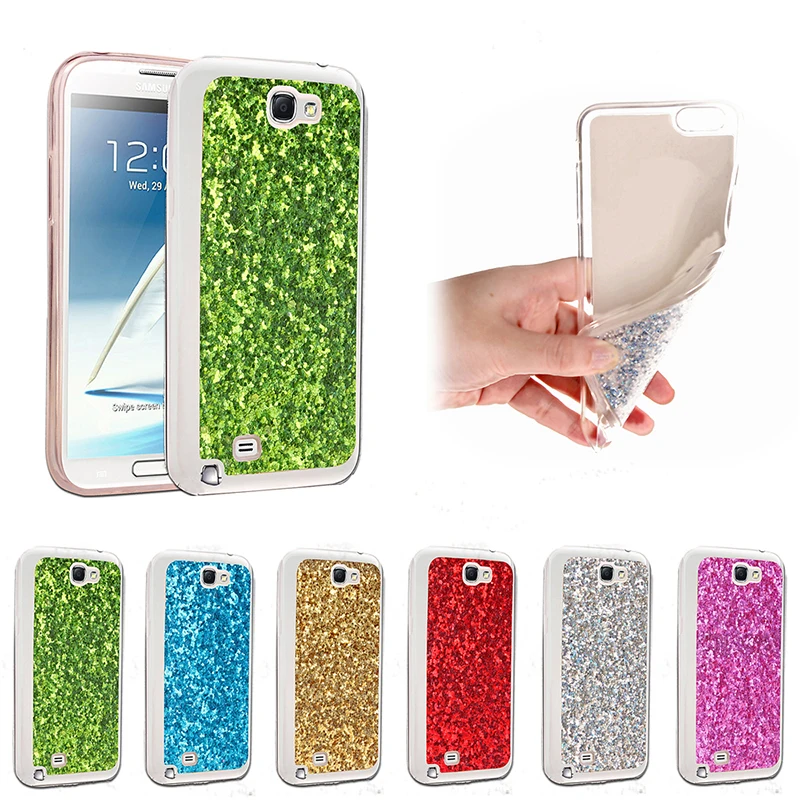 Чехол чехол для телефона Samsung Galaxy Note 2 N7100 5 &quotБлеск Bling Shine ТПУ Силиконовые