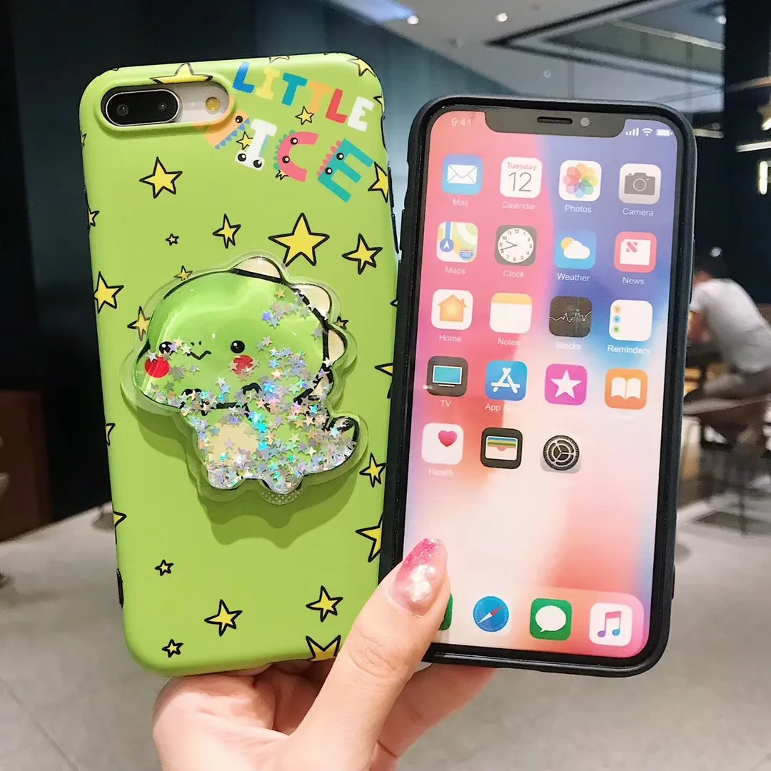 3D мультфильм милый с принтом зыбучих песков динозавр чехол для iPhone X 6 6s 7 8 Plus |