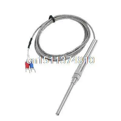 

K Type 8mm Screw Dia Temperature Grounded Thermocouple Probe Sensors 2 Meters