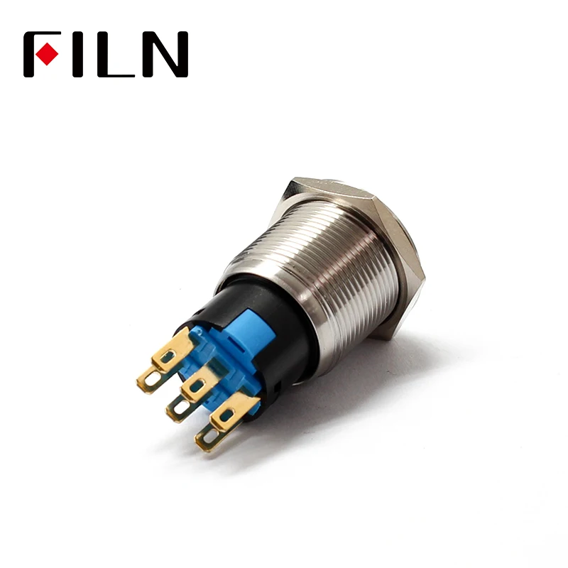 19 мм металлический 3Pin 6pin ВКЛ ВЫКЛ 2 положения 3 DPDT серия ключ для электронного