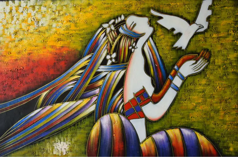 

Hand painted oil painting on canvas abstract Canvas painting Sexy Women Wall art picture for Living room Home Decor
