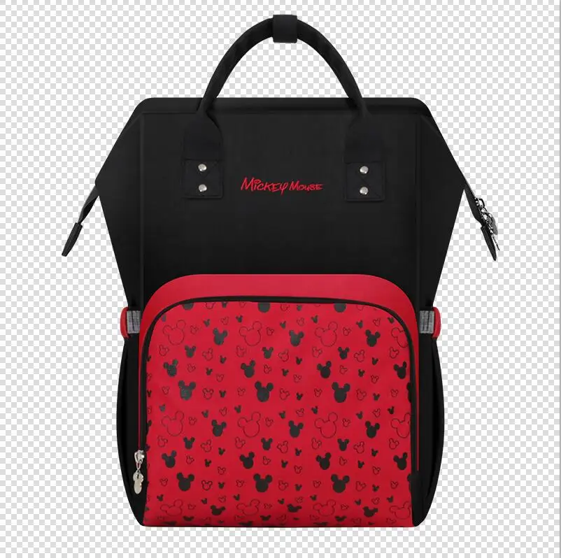 DPB07-black(U2g) Disney рюкзаки мягкий подгузник сумка многофункциональная большая емкость Двойной плечевой прогулочная коляска подвесная сумка для автомобильного кресла usb-обогреватель DPB07 - Цвет: DPB07-black(U2g)