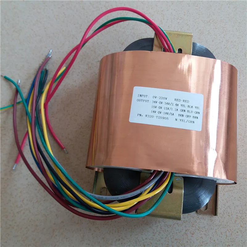 18V 0 5A 34V 2.4A 15V 1.2A R сердечника трансформатора 380VA R320 пользовательские трансформатор