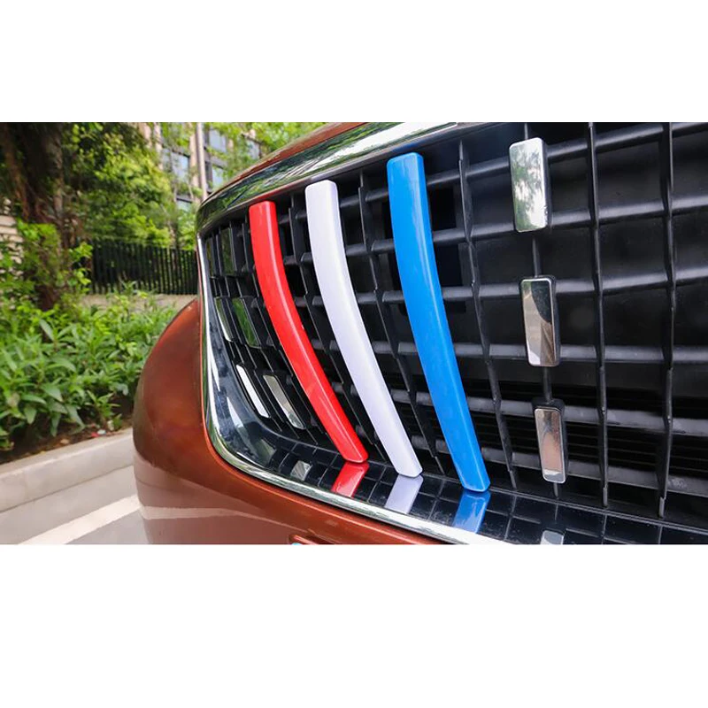 JXKaFa ABS Car Accessories For Peugeot 3008 GT 2016 2017 2018 Front Grill Grille Decoration Strips Styling Trim 6Pcs/set | Автомобили и