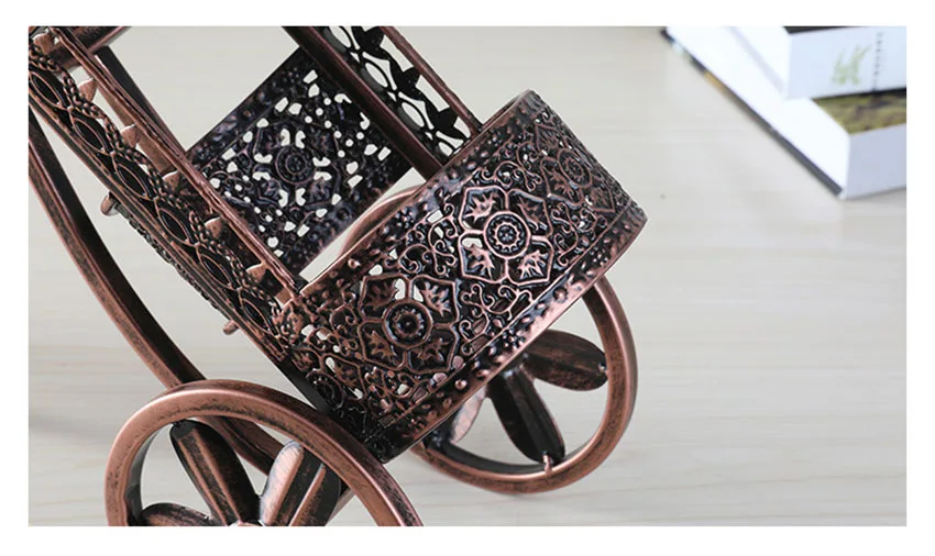 Винтажная трехколесная Винная стойка в скандинавском стиле, ретро полка, железная винная бутылка, держатель для бара, аксессуары для дома, барная стойка для винных бутылок