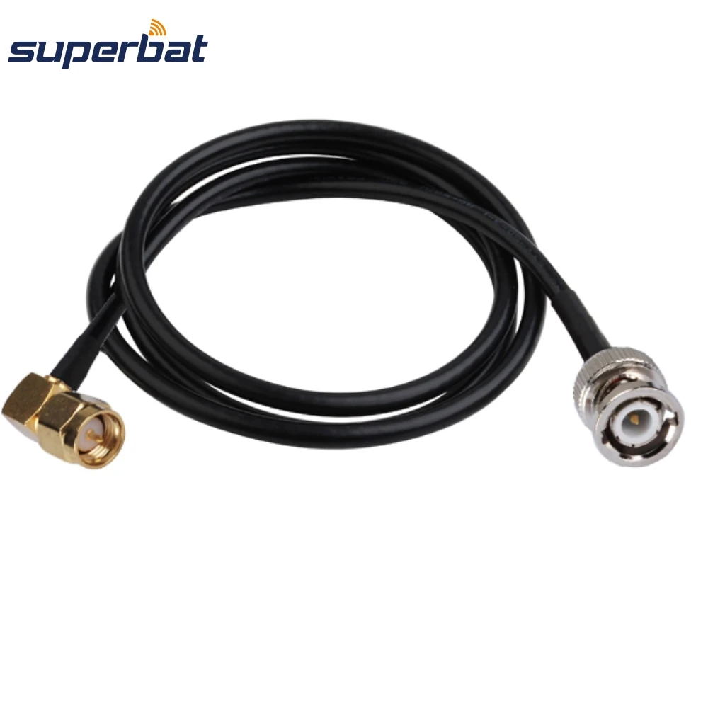 

Superbat BNC Straight Male to SMA Straight Plug Antenna Feeder Pigtail Cable RG58 30cm
