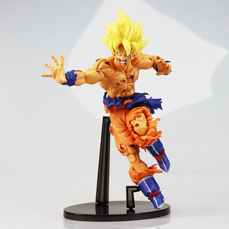 yellow without box Dragon Ball Z фигурка игрушки 23 см, Супер Saiyan Son Gokou Bardock, ПВХ фигурка, Коллекционная модель, игрушки куклы - Цвет: yellow without box