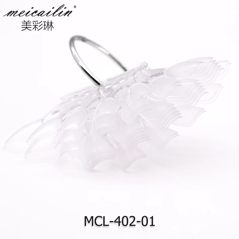 5*10 шт. накладные ногти вентилятор натуральный прозрачный круглый палец полная