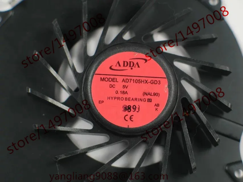 ADDA AD7105HX GD3 NAL90 DC 5V 0.18A 3 жильный Сервер вентилятор охлаждения|server fan|dc 5v fan5v dc fan |