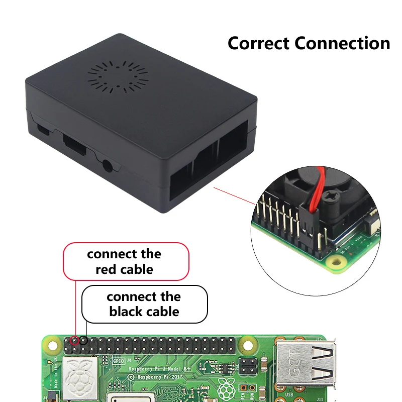 Чехол для Raspberry Pi 3 чехол из АБС-пластика корпус + охлаждающий вентилятор шт.