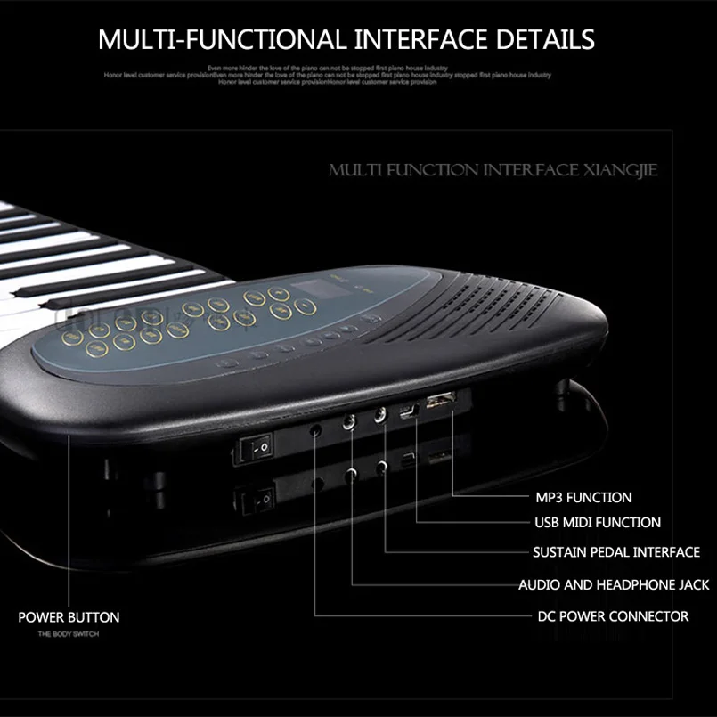 DoReMi 88 клавиш складной пианино клавишные электронная музыка фортепиано