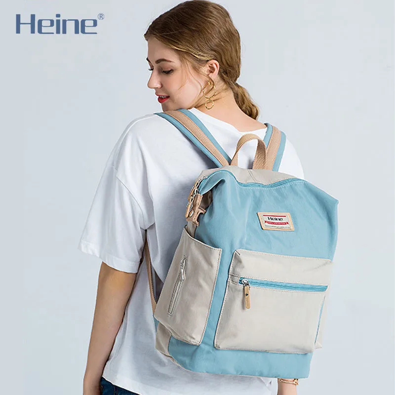 

Heine Big Nylon Fashion Mummy Diaper Bag BabyCare Travel Nappy Changing Backpack Mom Maternity Nursing Organizer Backpack