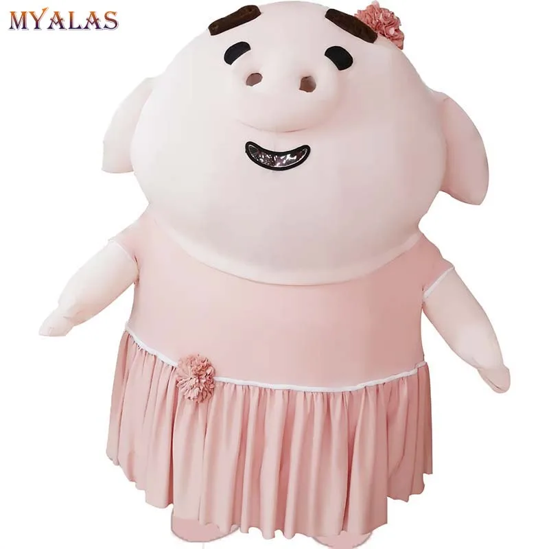 Надувной костюм свиньи талисман Индивидуальный размер мультяшный персонаж