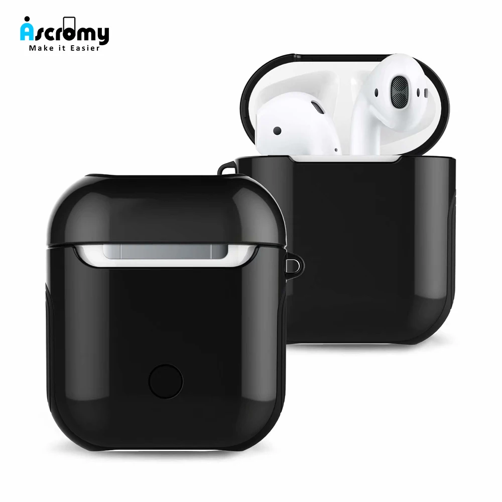 Ascromy True Wireless Earphone Case Charging Box For Apple Airpods Skin Air pods Bluetooth Headphone Pouch Protector Accessories |