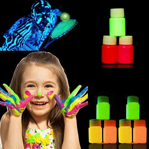 Светящаяся Краска для кожи лица и тела макияжа вечерние Светящиеся в темноте