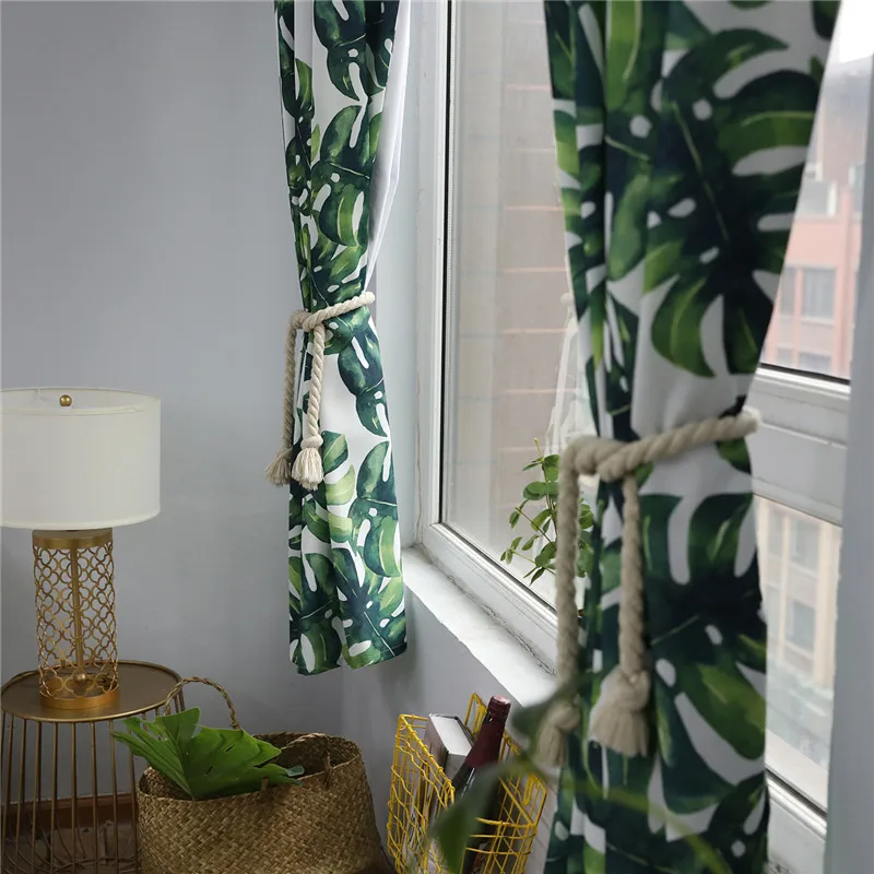 2019 занавески Черепашки скандинавский залив окна растения для гостиной спальни