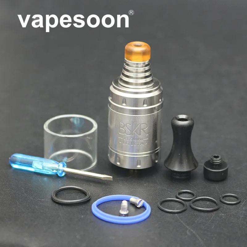 Высокое качество Berserker мини MTL RTA V1.5 бак 22 мм бак 2 мл до 2,5 мл емкость BSKR распылитель Быстрая