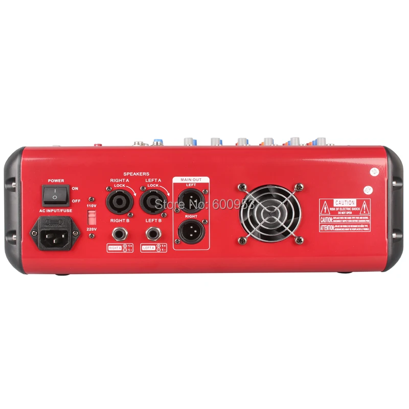 Pro 6 каналов 800 Вт усилитель мощности микрофон микшерная консоль звук с USB 48 в Bluetooth
