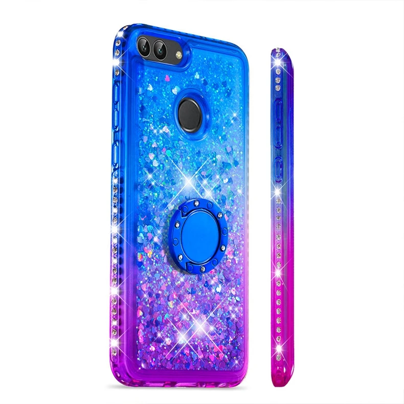 Зыбучие пески bling чехол для телефона huawei P smart Cover TPU задняя крышка для huawei Enjoy 7S FIG-LX1 FIG-LX2 чехол для FIG-LX3 5,65"