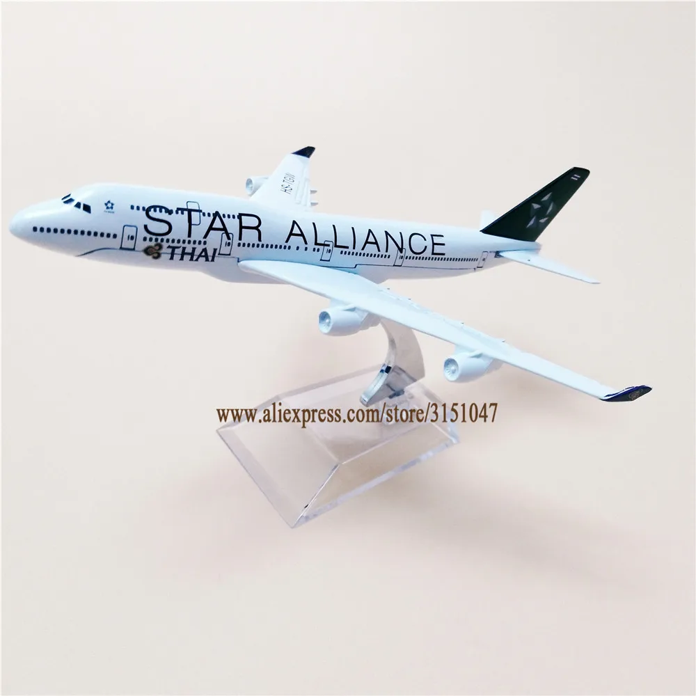 16 см сплав металла воздуха тайский Star Alliance B747 Airlines модель самолета Боинг 747-400 Airways