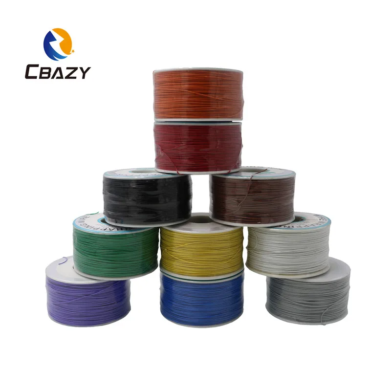 CBAZY 250 м обмотка для электрических проводов 10 цветов одножильный медный кабель AWG30