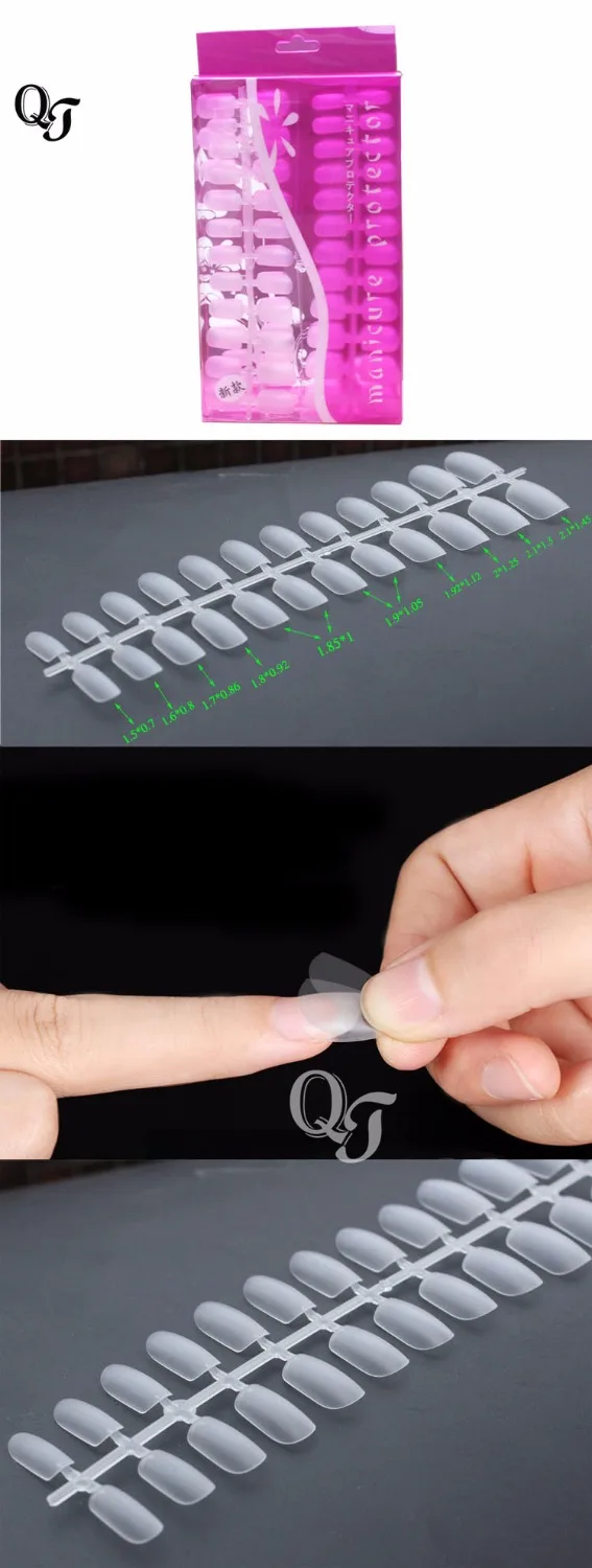 Новая матовая наклейка для ногтей Накладка полностью прозрачные накладные ногти