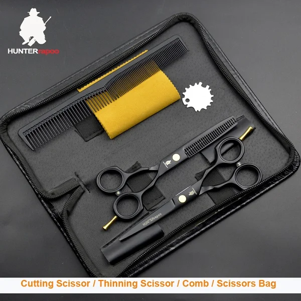scissor set no razor Скидка 30%, 5,5 дюйма, Профессиональные Парикмахерские ножницы из нержавеющей стали, набор, филировочные ножницы для стрижки волос, парикмахерские ножницы HT9131 - Цвет: scissor set no razor