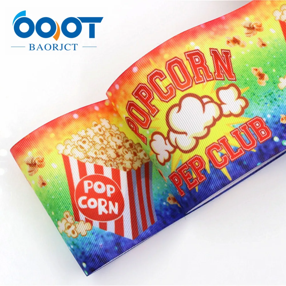 

OOOT BAORJCT G-18620-554,10 yards,75 mm Cartoon snowflake Printed grosgrain ribbons,DIY handmade Hair accessories gift wrap