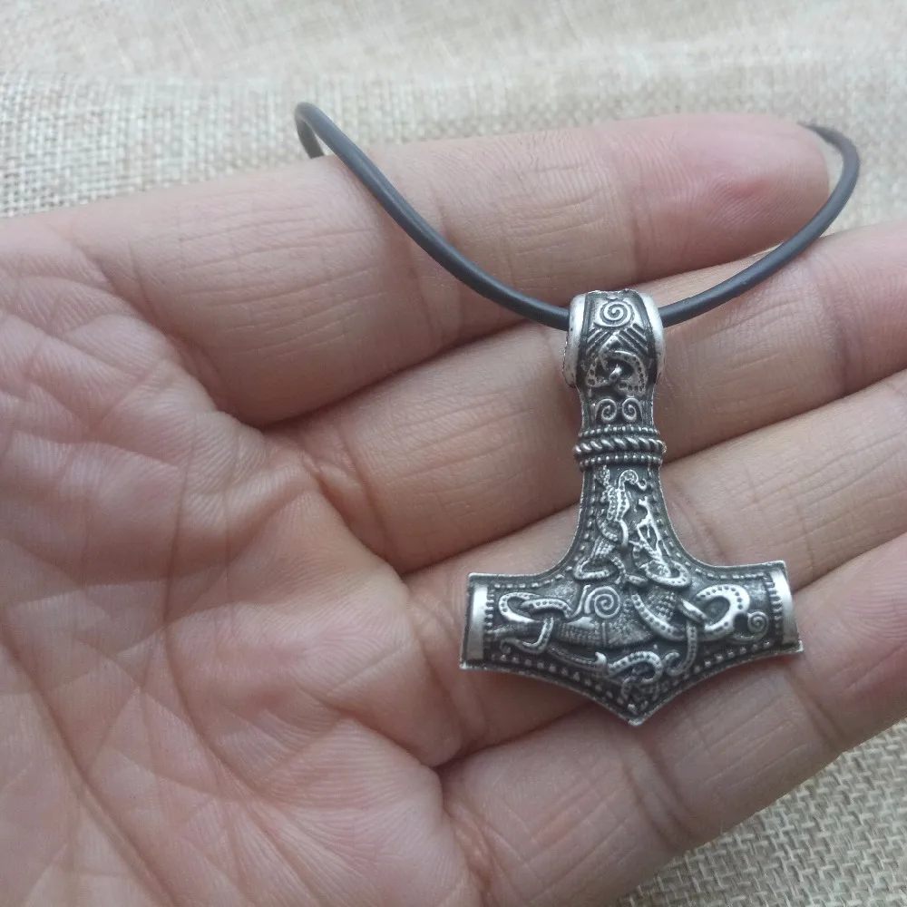 1 шт. Молот Тора маленький mjolnir ожерелье Викинг Подвески Ювелирные изделия скандинавские колье с кулоном в стиле викингов Молот викинга SanLan