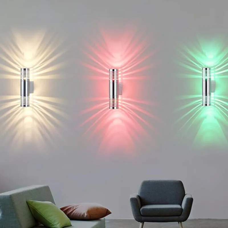 Современный светодиодный настенный светильник 6 Вт цилиндрические алюминиевые