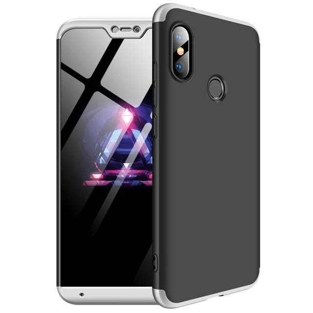 silver and black Модный чехол для Xiaomi mi A2 Lite противоударный защитный жесткий матовый чехол на заднюю панель телефона для Xiaomi mi a2 mi a2 lite защитный чехол - Цвет: silver and black