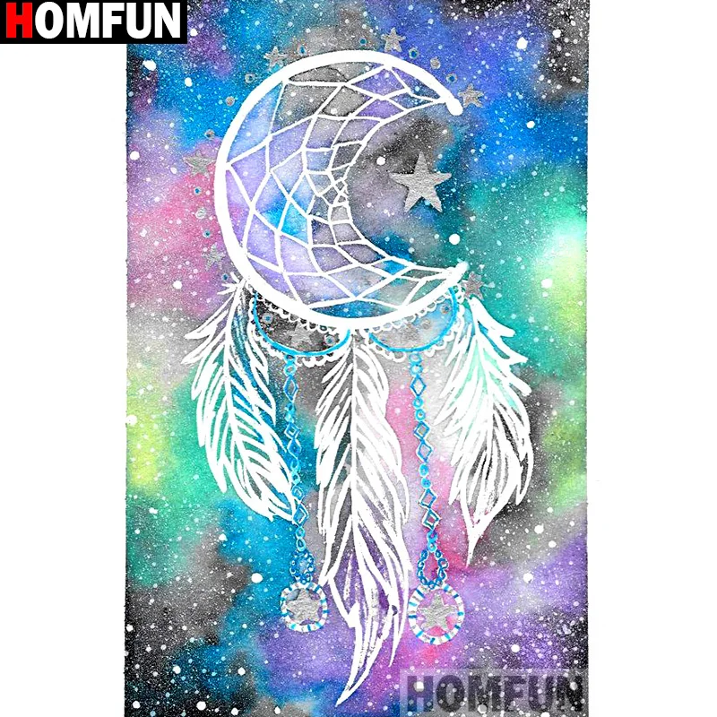Алмазная 5D картина HOMFUN колокольчики ветра полноразмерная/круглая вышивка