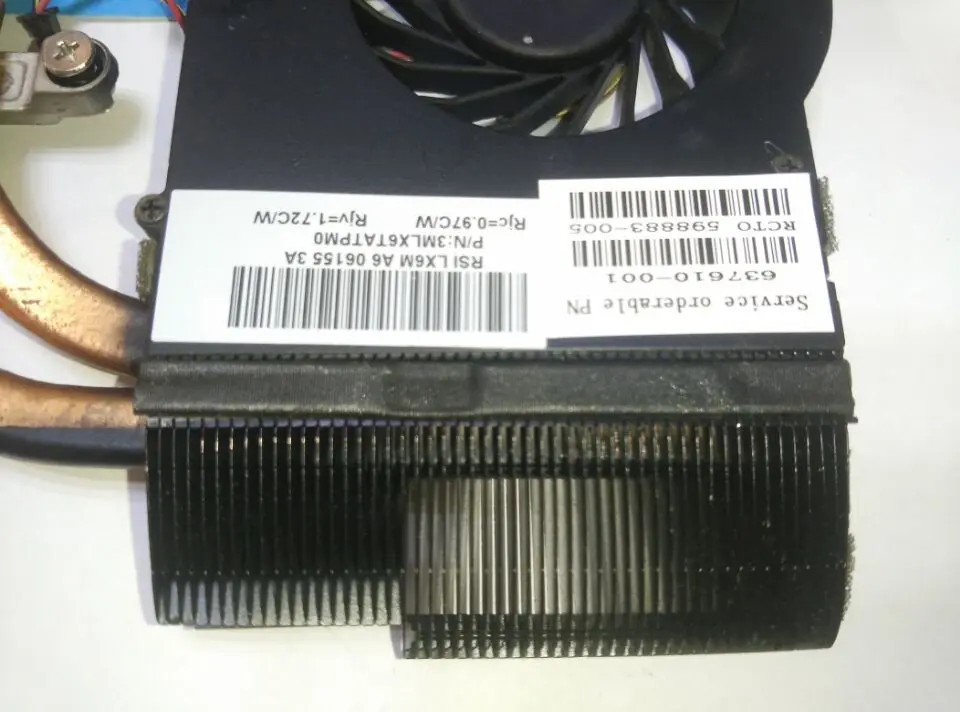 Для hp pavilion DV6 DV7 DV6-3000 DV7-4000 радиатор охлаждения с вентилятором 610777-001 610778-001 637610-001