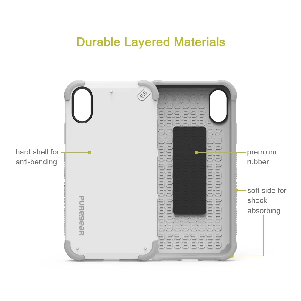 PureGear DualTek бедра прочный защитный амортизирующие чехол для iPhone X с поворотным