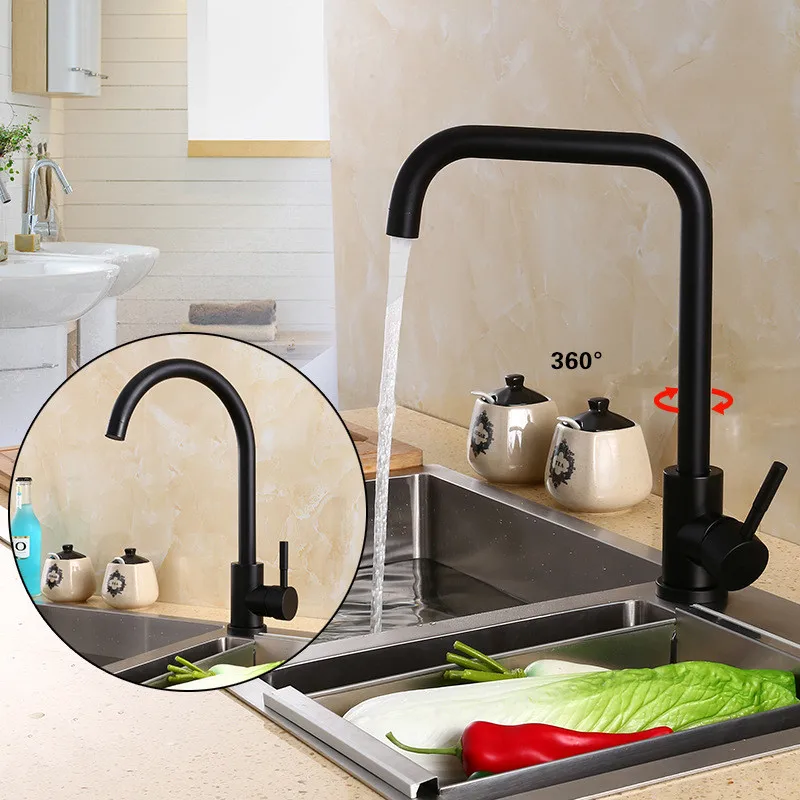 SHMIAO черный/белый кухонный кран смеситель для раковины краны Torneira Para Cozinha Inox Keukenkraan