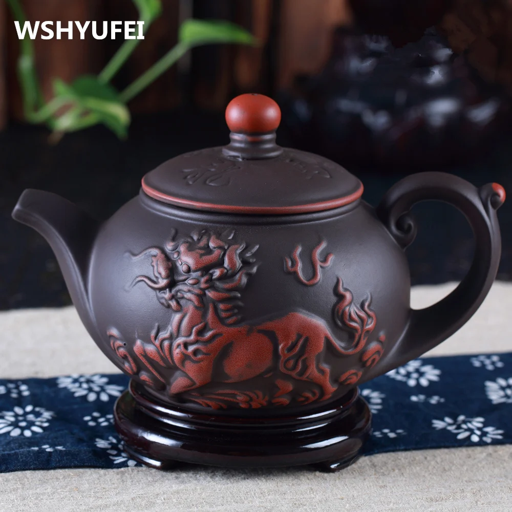 Чайник Yixing Zisha чайный чайник 400 мл ручной работы набор кунг фу Керамический