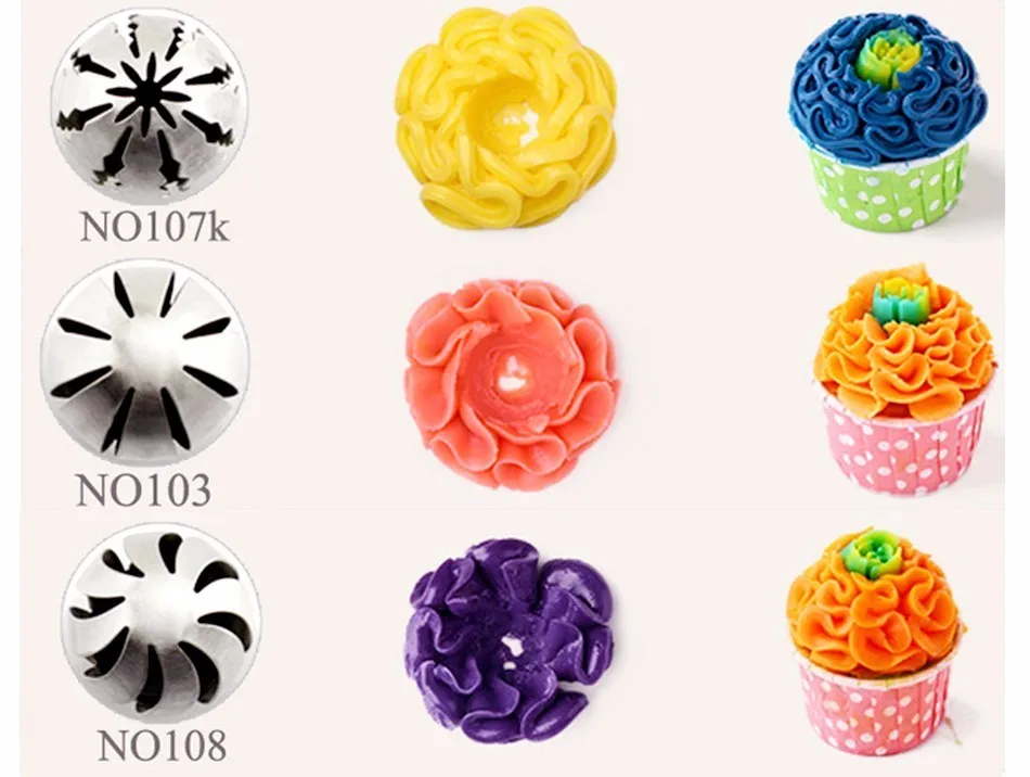 CAKEHOUD, комплект из 4 предметов-8 шт./компл. русский кремовый из нержавеющей стали комплект для украшения торта рот Biaohua бесшовная сварка форсунка для украшения выпечки