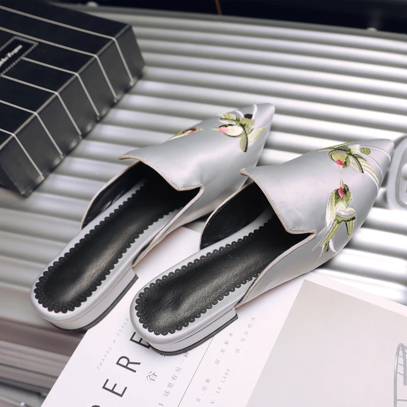 2017 женские сандалии с вышивкой модная женская обувь большого размера на весну и