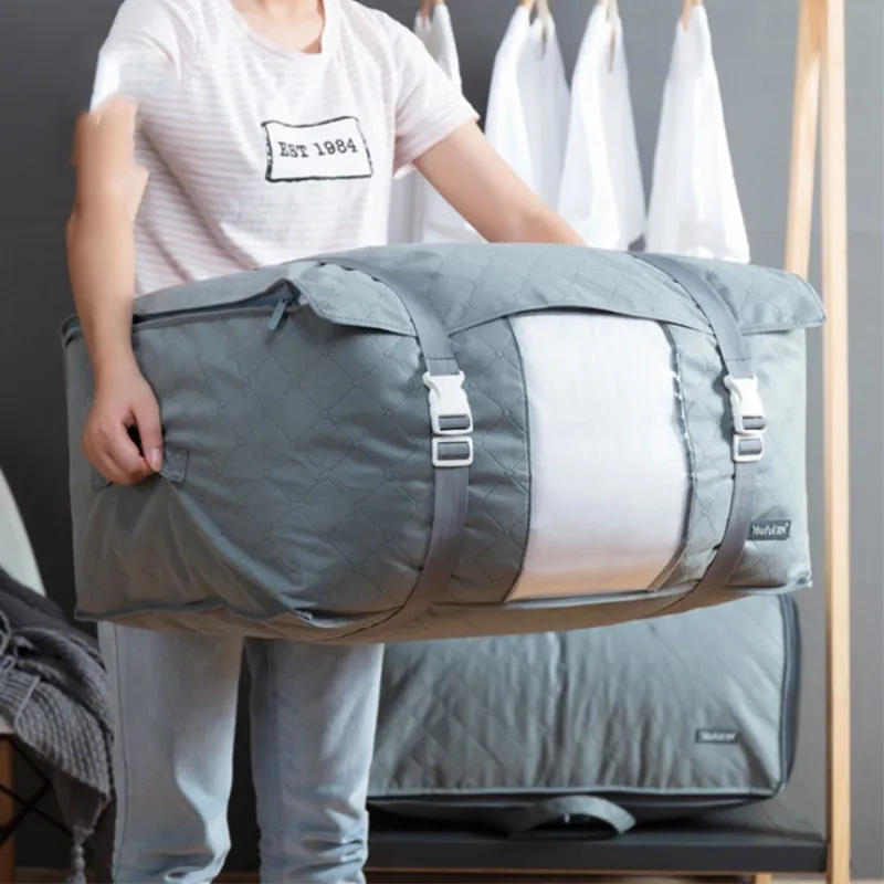 Household Clothes Quilt Storage Bag Sorting Bag Large Packing Bag Quilt Moving Duffel Household Storage Products 16x2 4cm 4 packs large clothespin spring clip color plastic clothes quilt household daily use